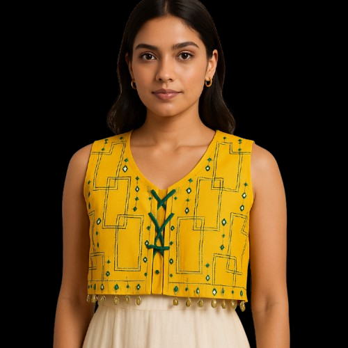 Crop Jacket – Yellow